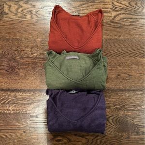 (3) SMARTWOOL MERINO WOOL BLEND LIGHTWEIGHT KNIT SWEATER Medium